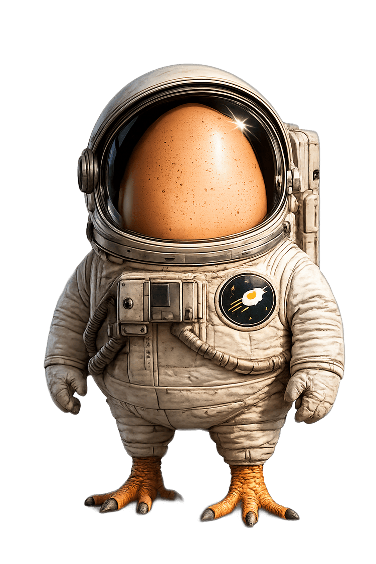 Huevo astronauta Estrellados